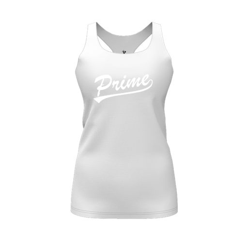 [FT0TRBWH-FYS-LOGO1] Decker Racerback Tank Top (Female Youth S, White, Logo 1)